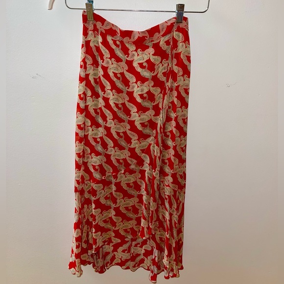 The Kooples asymmetrical skirt in a gorgeous print size 1R - Picture 7 of 9